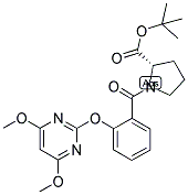 (2S)-1-[2-[(4,6-DIMETHOXYPYRIMIDIN-2-YL)OXY]BENZOYL]PYRROLIDINE-2-CARBOXYLIC ACID, TERT-BUTYL ESTER 结构式