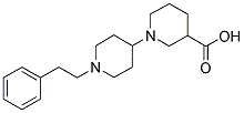 1-(1-(2-PHENYLETHYL)PIPERIDIN-4-YL)PIPERIDINE-3-CARBOXYLIC ACID 结构式