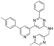 (5-METHYL-PYRAZIN-2-YLMETHYL)-[2-PHENYL-6-(5-P-TOLYL-PYRIDIN-3-YL)-PYRIMIDIN-4-YL]-AMINE 结构式