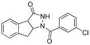 1,2,3,3A,8,8A-HEXAHYDRO-1-(3-CHLOROBENZOYL)INDENO[2,1-C]PYRAZOL-3-ONE 结构式