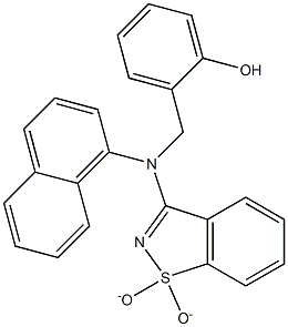 2-{[(1,1-二氧代-1,2-苯并异噻唑-3-基)(1-萘基)氨基]甲基}苯酚 结构式