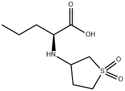 2-(1,1-DIOXO-TETRAHYDRO-1LAMBDA6-THIOPHEN-3-YLAMINO)-PENTANOIC ACID 结构式