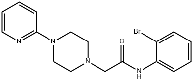 N-(2-BROMOPHENYL)-2-[4-(2-PYRIDINYL)PIPERAZINO]ACETAMIDE 结构式