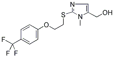 [1-METHYL-2-((2-[3-(TRIFLUOROMETHYL)PHENOXY]ETHYL)SULPHANYL)-1H-IMIDAZOL-5-YL]METHANOL 结构式