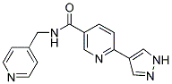 6-(1H-Pyrazol-4-yl)-N-(pyridin-4-ylmethyl)nicotinamide 结构式