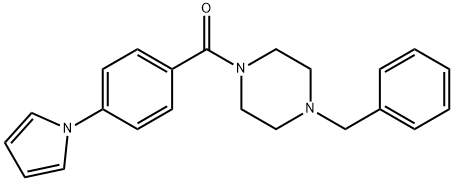 (4-Benzylpiperazino)[4-(1H-pyrrol-1-yl)phenyl]methanone 结构式