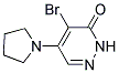 4-Bromo-5-(1-pyrrolidinyl)-3(2H)-pyridazinone 结构式