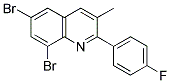 6,8-Dibromo-2-(4-fluorophenyl)-3-methylquinoline 结构式