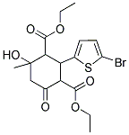 DIETHYL 2-(5-BROMOTHIEN-2-YL)-4-HYDROXY-4-METHYL-6-OXOCYCLOHEXANE-1,3-DICARBOXYLATE 结构式