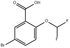 5-溴-2-二氟甲氧基苯甲酸 结构式