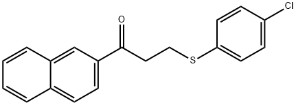 3-[(4-CHLOROPHENYL)SULFANYL]-1-(2-NAPHTHYL)-1-PROPANONE 结构式