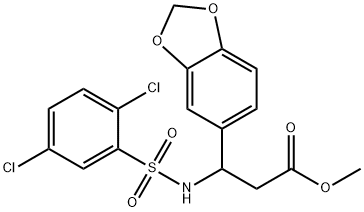 METHYL 3-(1,3-BENZODIOXOL-5-YL)-3-([(2,5-DICHLOROPHENYL)SULFONYL]AMINO)PROPANOATE 结构式