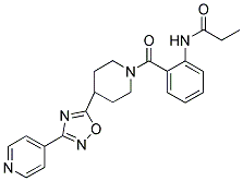 N-[2-((4-(3-(PYRIDIN-4-YL)-1,2,4-OXADIAZOL-5-YL)PIPERIDIN-1-YL)CARBONYL)PHENYL]PROPANAMIDE 结构式