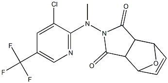 4-[[3-CHLORO-5-(TRIFLUOROMETHYL)-2-PYRIDINYL](METHYL)AMINO]-10-OXA-4-AZATRICYCLO[5.2.1.0(2,6)]DEC-8-ENE-3,5-DIONE 结构式