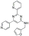 N-(2-FURYLMETHYL)-2-PYRIDIN-2-YL-6-PYRIDIN-4-YLPYRIMIDIN-4-AMINE 结构式