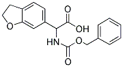 2-([(BENZYLOXY)CARBONYL]AMINO)-2-(2,3-DIHYDRO-1-BENZOFURAN-6-YL)ACETIC ACID 结构式