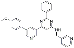 (6-[5-(4-METHOXY-PHENYL)-PYRIDIN-3-YL]-2-PHENYL-PYRIMIDIN-4-YL)-PYRIDIN-3-YLMETHYL-AMINE 结构式