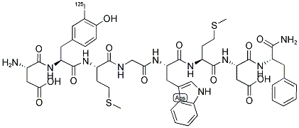 ([125I]-TYR)-CHOLECYSTOKININ OCTAPEPTIDE (DESULFATED) 结构式