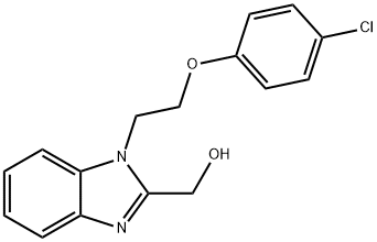 (1-[2-(4-CHLOROPHENOXY)ETHYL]-1H-BENZIMIDAZOL-2-YL)METHANOL 结构式