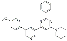 4-[5-(4-METHOXY-PHENYL)-PYRIDIN-3-YL]-2-PHENYL-6-PIPERIDIN-1-YL-PYRIMIDINE 结构式