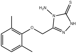 4-氨基-5-[(2,6-二甲基苯氧基)甲基]-2H-1,2,4-三唑-3-硫酮 结构式