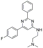 N'-[6-(4-FLUOROPHENYL)-2-PHENYLPYRIMIDIN-4-YL]-N,N-DIMETHYLETHANE-1,2-DIAMINE 结构式