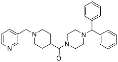 1-(DIPHENYLMETHYL)-4-[(1-(3-PYRIDINYLMETHYL)PIPERIDIN-4-YL)CARBONYL]PIPERAZINE 结构式