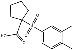 1-(3,4-DIMETHYL-BENZENESULFONYL)-CYCLOPENTANE-CARBOXYLIC ACID 结构式