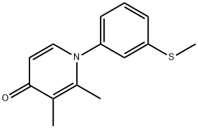 2,3-DIMETHYL-1-[3-(METHYLSULFANYL)PHENYL]-4(1H)-PYRIDINONE 结构式