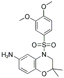 4-(3,4-DIMETHOXY-BENZENESULFONYL)-2,2-DIMETHYL-3,4-DIHYDRO-2H-BENZO[1,4]OXAZIN-6-YLAMINE 结构式