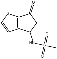 N-(6-OXO-5,6-DIHYDRO-4H-CYCLOPENTA[B]THIOPHEN-4-YL)METHANESULFONAMIDE 结构式