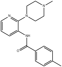 4-METHYL-N-[2-(4-METHYLPIPERAZINO)-3-PYRIDINYL]BENZENECARBOXAMIDE 结构式