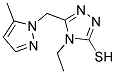 4-ETHYL-5-(5-METHYL-PYRAZOL-1-YLMETHYL)-4H-[1,2,4]TRIAZOLE-3-THIOL 结构式