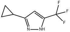 5-CYCLOPROPYL-3-(TRIFLUOROMETHYL)-1H-PYRAZOLE 结构式