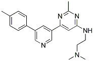 N,N-Dimethyl-N'-[2-methyl-6-(5-p-tolyl-pyridin-3-yl)-pyrimidin-4-yl]-ethane-1,2-diamine 结构式