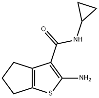2-氨基-N-环丙基-5,6-二氢-4H-环戊烷并[D]噻吩-3-甲酰胺 结构式