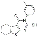 2-MERCAPTO-3-M-TOLYL-5,6,7,8-TETRAHYDRO-3H-BENZO[4,5]THIENO[2,3-D]PYRIMIDIN-4-ONE 结构式