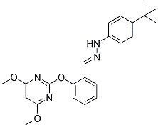 1,2-DIAZA-3-[2-[(4,6-DIMETHOXYPYRIMIDIN-2-YL)OXY]PHENYL]-1-[4-(TERT-BUTYL)PHENYL]PROP-2-ENE 结构式