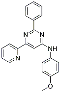 N-(4-METHOXYPHENYL)-2-PHENYL-6-PYRIDIN-2-YLPYRIMIDIN-4-AMINE 结构式