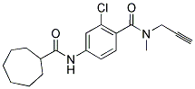 N-METHYL-N-PROPARGYL-4-(CYCLOHEPTYLCARBONYLAMINO)-2-CHLOROBENZAMIDE 结构式