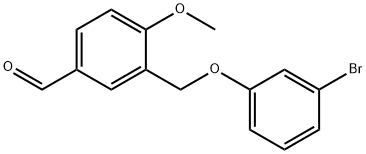 3-[(3-溴苯氧基)甲基]-4-甲氧基苯甲醛 结构式