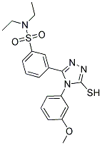 N,N-DIETHYL-3-[5-MERCAPTO-4-(3-METHOXY-PHENYL)-4H-[1,2,4]TRIAZOL-3-YL]-BENZENESULFONAMIDE 结构式