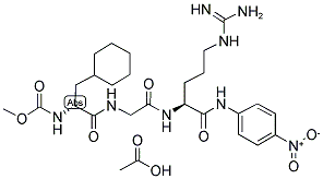 N-METHOXYCARBONYL-D-CHA-GLY-ARG-4-NITROANILIDE ACETATE 结构式