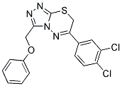 6-(3,4-DICHLOROPHENYL)-3-(PHENOXYMETHYL)-7H-[1,2,4]TRIAZOLO[3,4-B][1,3,4]THIADIAZINE 结构式
