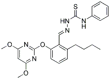 N-[1-AZA-2-[2-[(4,6-DIMETHOXYPYRIMIDIN-2-YL)OXY]-6-BUTYLPHENYL]ETHENYL]-N'-PHENYLTHIOUREA 结构式