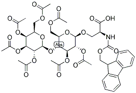 HEPTA-O-ACETYL-BETA-D-LACTOSYL-FMOC-SER 结构式