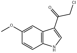 2-氯-1-(5-甲氧基-1H-吲哚-3-基)-乙酮 结构式