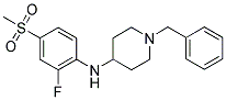1-BENZYL-N-[2-FLUORO-4-(METHYLSULFONYL)PHENYL]PIPERIDIN-4-AMINE 结构式