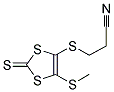 3-([5-(METHYLTHIO)-2-THIOXO-1,3-DITHIOL-4-YL]THIO)PROPANENITRILE 结构式