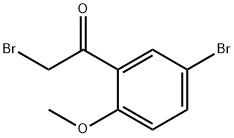 2-溴-5'-溴-2'-甲氧基苯乙酮 结构式